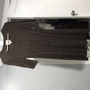 Brown sweater dress